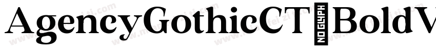 AgencyGothicCT BoldV字体转换